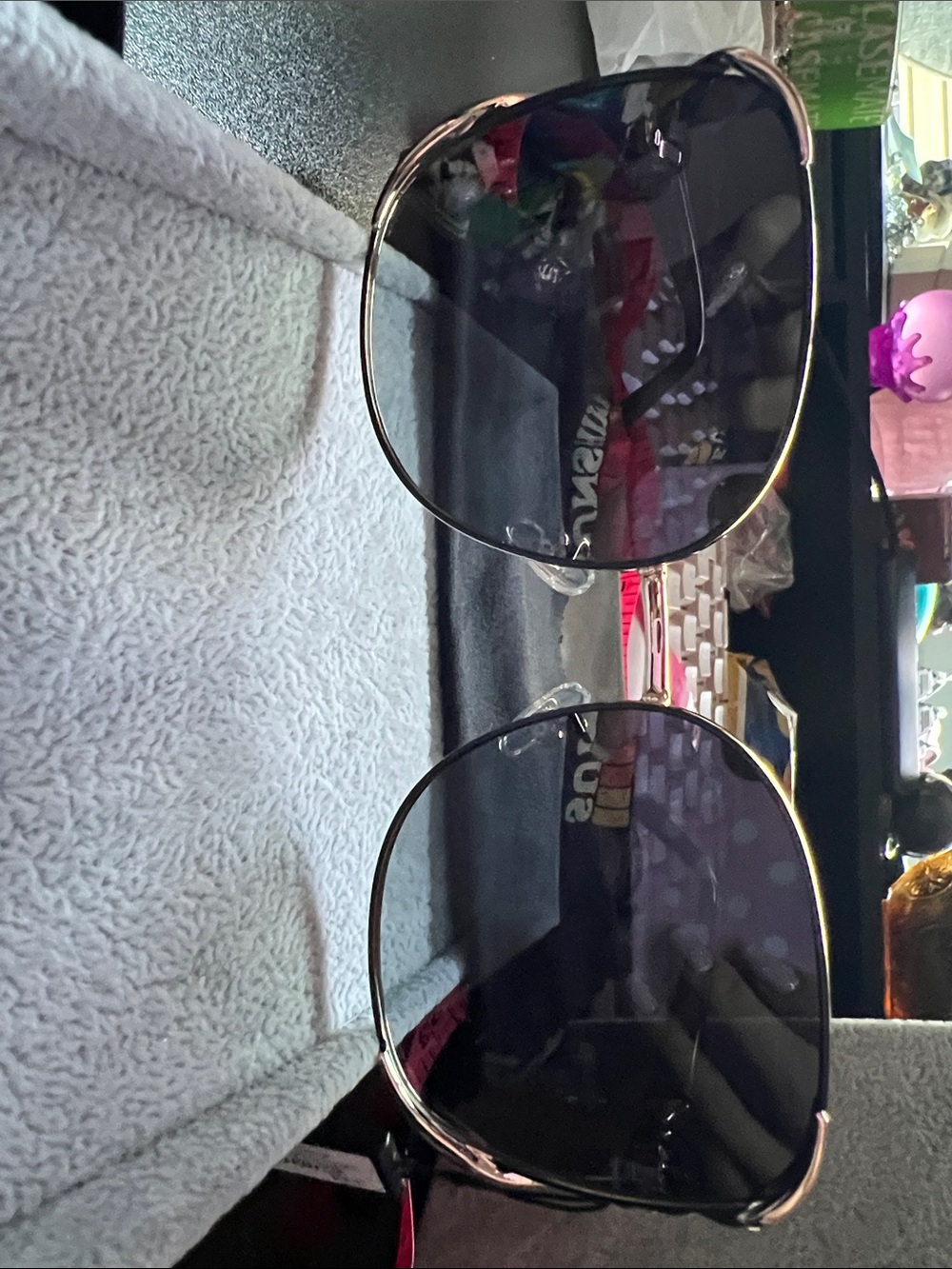 Black and gold Aviator Sunglasses - Unbranded